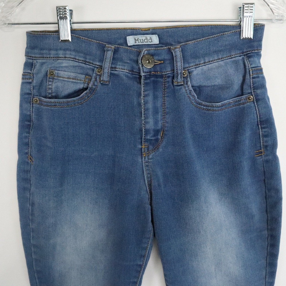 Mudd Jeans Womens 3 Skinny Tapered 5-Pocket Stretch Flex Denim Blue - Picture 6 of 9